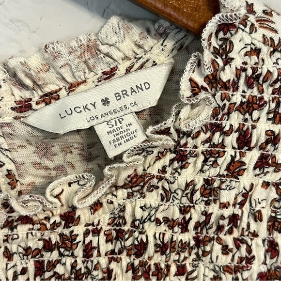 Lucky Brand Long Sleeve Floral Print Blouse - Picture 5 of 11